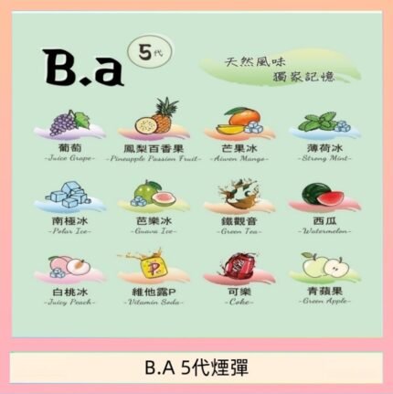 B.A 5代主機煙彈電子煙一盒三顆