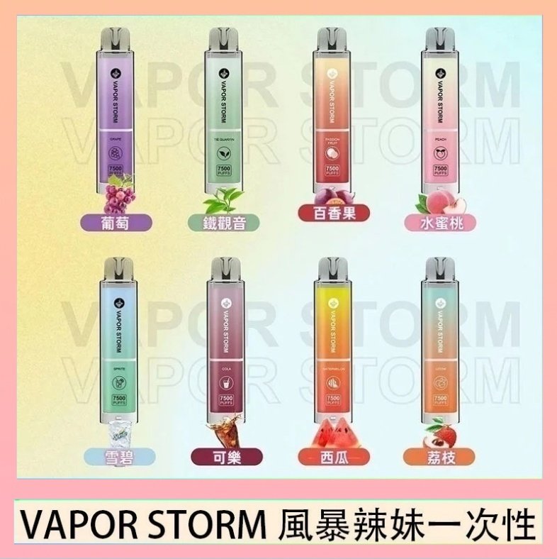 VAPOR STORM風暴辣妹 VAPOR STORM風暴辣妹一次性主機充電7500口(5%)