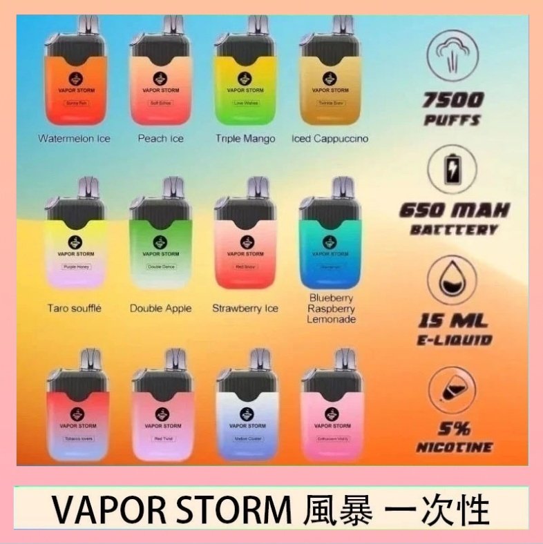 Vapor Storm風暴 Vapor Storm風暴電子煙7500口(5%)一次性